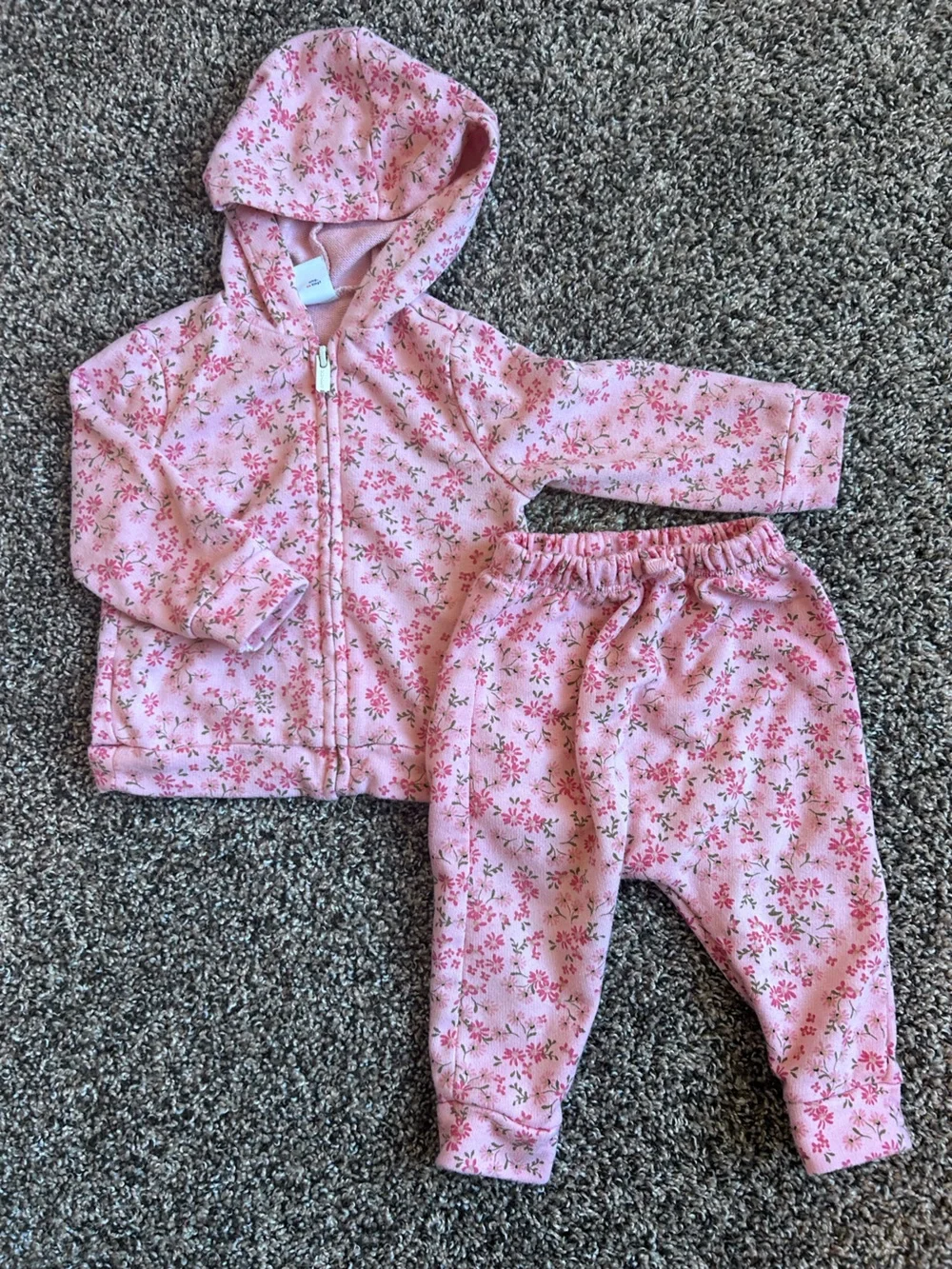 Old Navy Pink Ditsy Floral Baby Jogger Set